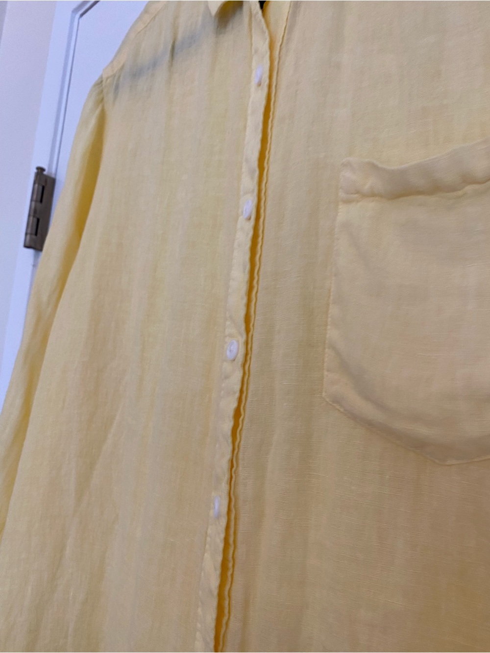 Outerknown Sunny Yellow Button-Down Shirt - Picture 2 of 6